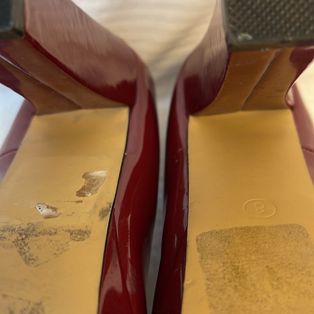 POUR La VICTOIRE Platform Heels Red Size 8 - Picture 11 of 13